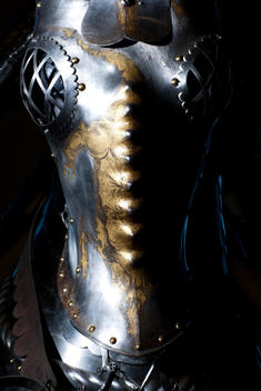 Close Up Of Medieval Horse Armor In Philadelphia Museum Of Art