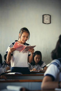 Vietnamese children in class room