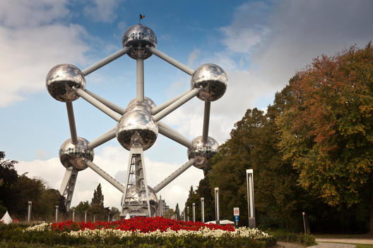 Public art in urban park, Brussels, Benelux, Europe