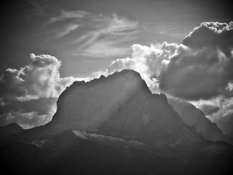 A Mountain Under Dramatic Sky In The Tyrolean Alps