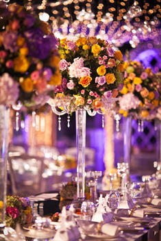 wedding event with flowers