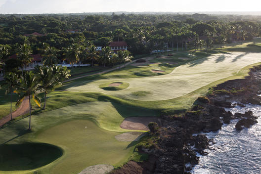 aerial view of Teeth of the Dog golf course at Casa De Campo resort