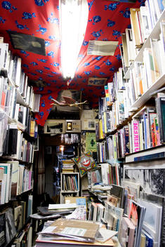 interior of small book shop