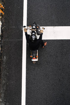Motorcyclist From Above