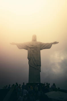 Brazil, Rio de Janeiro, Corcovado, Jesus Christ the Redeemer statue
