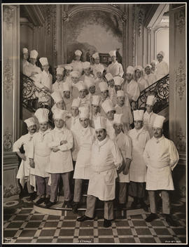 Group Portrait Of The Kitchen Staff Under Chef Robert On The S.S. \
