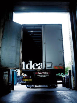 The Word Idea Sitting In The Back Of A Truck.