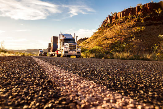 Australia, Australian Truck on road