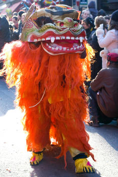 A traditional Chinese New Year parade.