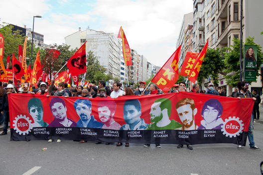 People are carrying banners of people whom lost their lives in young age during Gezi Resistance Movement started in Istanbul in June and moved all over the Turkey in 2013.