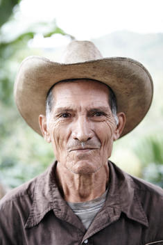 Coffee farmer, portrait, central America, color
