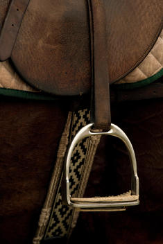 Close-Up Of Saddle On Horse At Newport International Polo Association