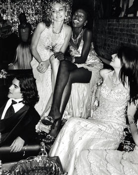 A Group Of Young Models Having A Party.