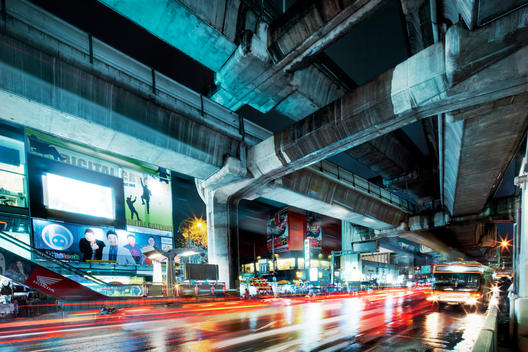 Bangkok, Thailand, City, Beton, Concrete, Architecture, Asia, Night