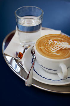 Still life Cappuccino with latte art