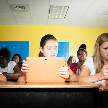 Introduction of Amplify tablets in Junior High Schools. Guilford County School District.