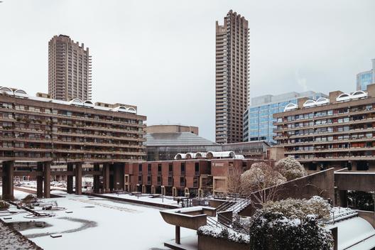 Barbican after the snowfall over London at the end of Feb. The Barbican Centre is a performing arts centre in the City of London and the largest of its kind in Europe. The Centre hosts classical and contemporary music concerts, theatre performances, film 
