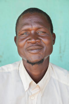 Oryem John, instructor for Functional Adult Literacy program in northern Uganda sponsored by CAFWA (Community Action Fund for Women in Africa)