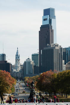 View Of Downtown Philadelphia From Philadelphia Museum Of Art