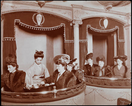 Tea Being Served To Ladies In Boxes During Intermission At Proctor\'S Pleasure Palace At 58Th Street And Lexington Avenue.