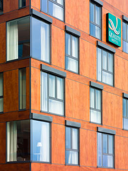 Windows at the Aalesund Quality Hotel, designed by Link Arkitektur, Aalesund, Norway.