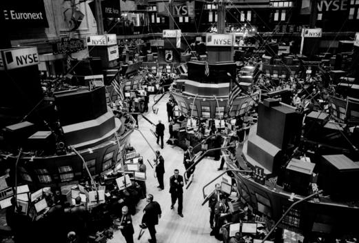 New York, New York March 17, 2008 On the floor of the New York Stock Exchange as markets continue to swing at 100+ points a day up or down. The mortgage crisis is being played out on Wall Street investors and world\'s financial markets. On this day the Fed