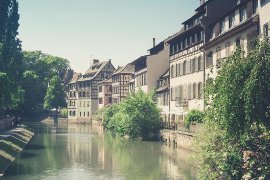 France, Alsace, Strasbourg, L\'ill River, Petite-France District