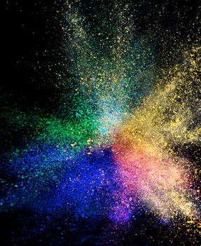 Rainbow exploding colors