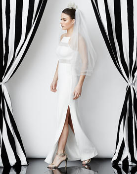 A model wearing bridal wear