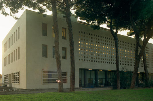 Futurist-Inspired Early Modern Fascist-Era Post Office Building In Rome, Italy