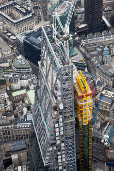 Aerial view of the Leadenhall building under construction
