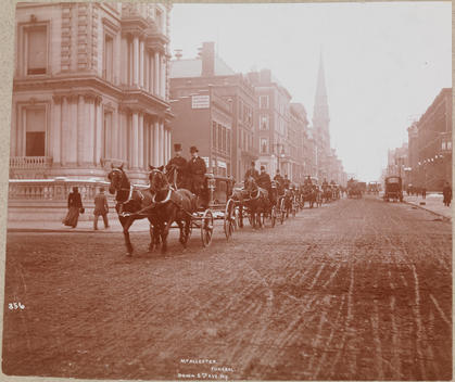 The Funeral Procession For Ward Mcallister, Fifth Avenue.
