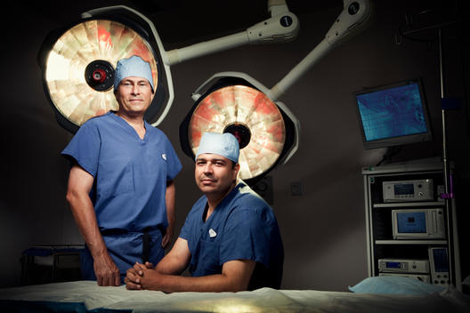 Co founders of DOCS Doctors Offering Charitable Services Dr Keith L. Black (plastic reconstructive Surgeon with a special expertise in microsurgery, hand, and peripheral nerve surgery) and Dr. Batra (plastic and Reconstructive Surgeon, with advanced train