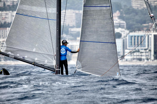 The GC32 is the one design for the Great Cup Racing circuit, at the Extreme Sailing Series, Nice, Alpes-Maritimes, France.