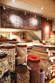 Area Rugs in a Store