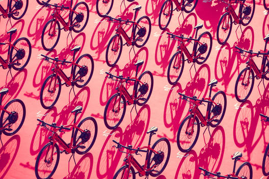 Red Bikes on Red Carpet