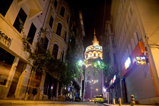 The Galata Tower called the Tower of Christ in Latin by the Genoese ? is a medieval stone tower in the Galata/Karakoy quarter of Istanbul, Turkey, just to the north of the Golden Horn. One of the city\'s most striking landmarks, it is a high, cone-capped c