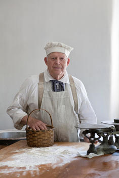 Portrait Of Senior Old-Fashioned Baker