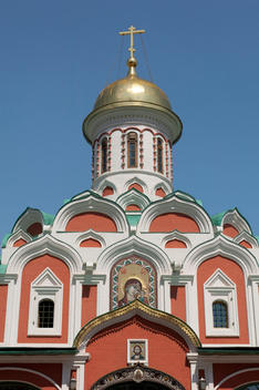 Our Lady of Kazan, Orthodox church at the entrance to Red Square, Moscow, Russia