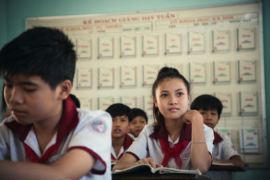 Vietnamese children in class room