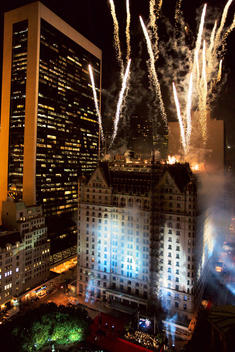 The Plaza Hotel, Lit By Fireworks