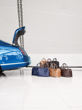 Still life images of luxury goods combined with luxury cars.
