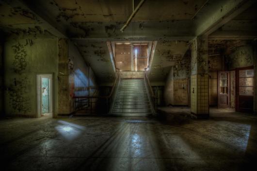 An abandoned hospital interior