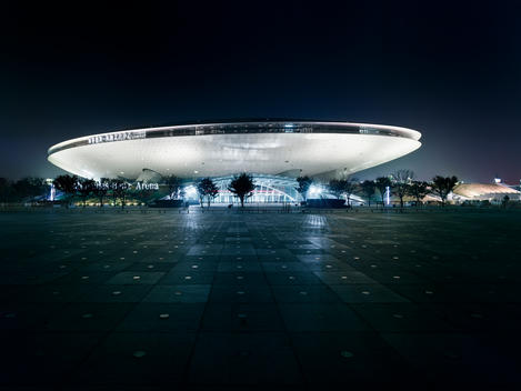 Stadium at night