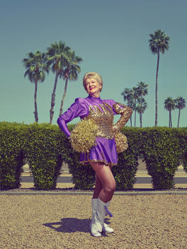 Retiree Cheerleader, Part of the Sun City Poms, from Sun City, Arizona