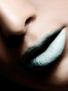 Cosmetic lips, splash of color