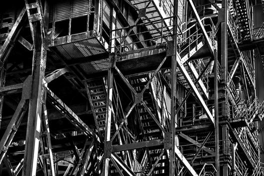 Rusty metal structures