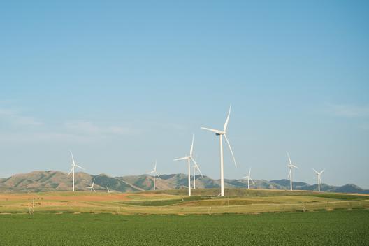 A wind farm near Big Sky, MT.