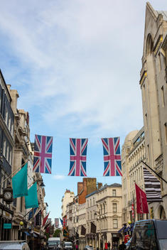 British flags in Regent Street