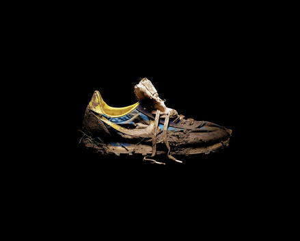 Still-Life Of Well Worn Running Sneakers
